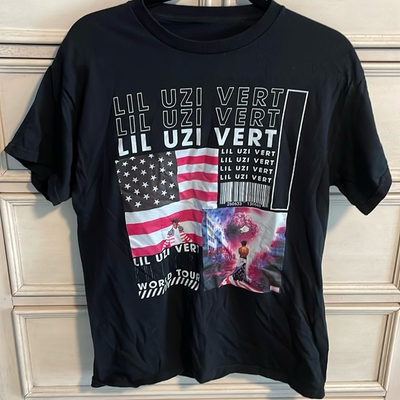 Lils Uzis Verts Shirt, Rap Retro 90s Tshirt, Pink Tapes World Tour medium - Picture 1 of 4